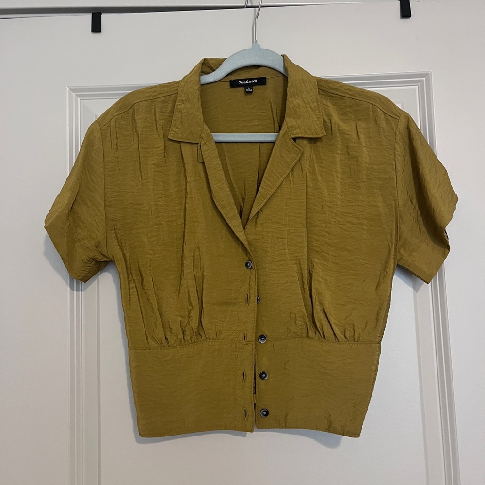 Madewell Olive Button-Down Women's Shirt